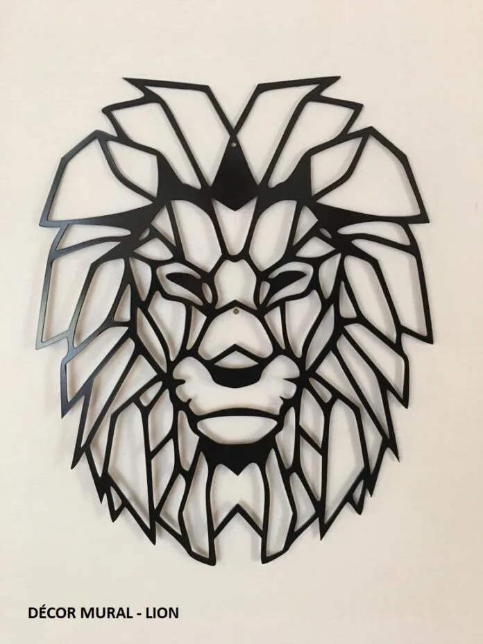 Déco mural découpe laser Lion